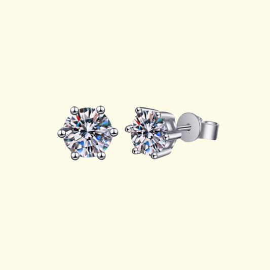 Photo of silver jewelry stud earrings