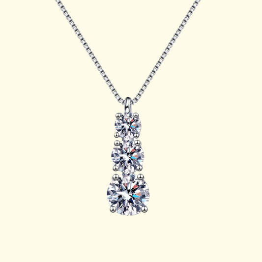 Photo of silver moissanite necklace