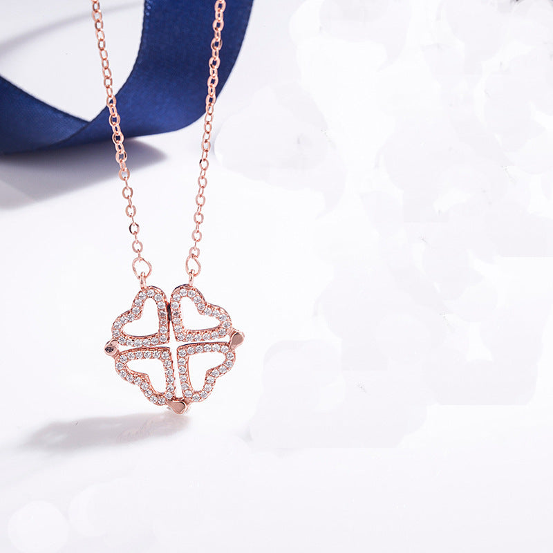 Photo of gold clover multi-wear necklace